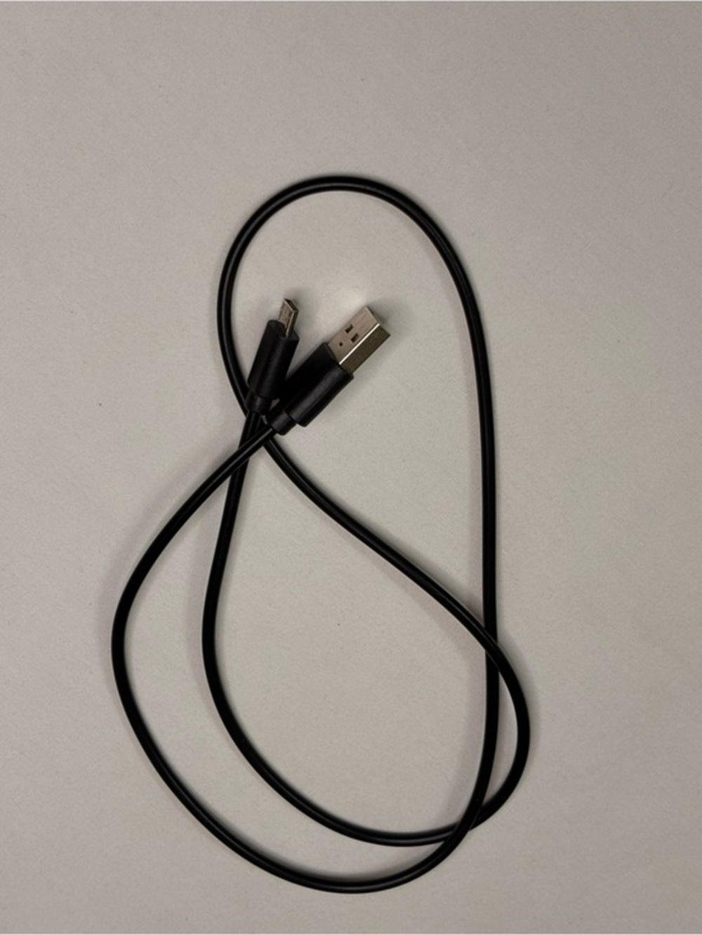 Black USB-A to Micro-USB Charging Cable